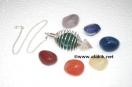 Chakra Cage Pendulum Set w/. Crystal Pyramid